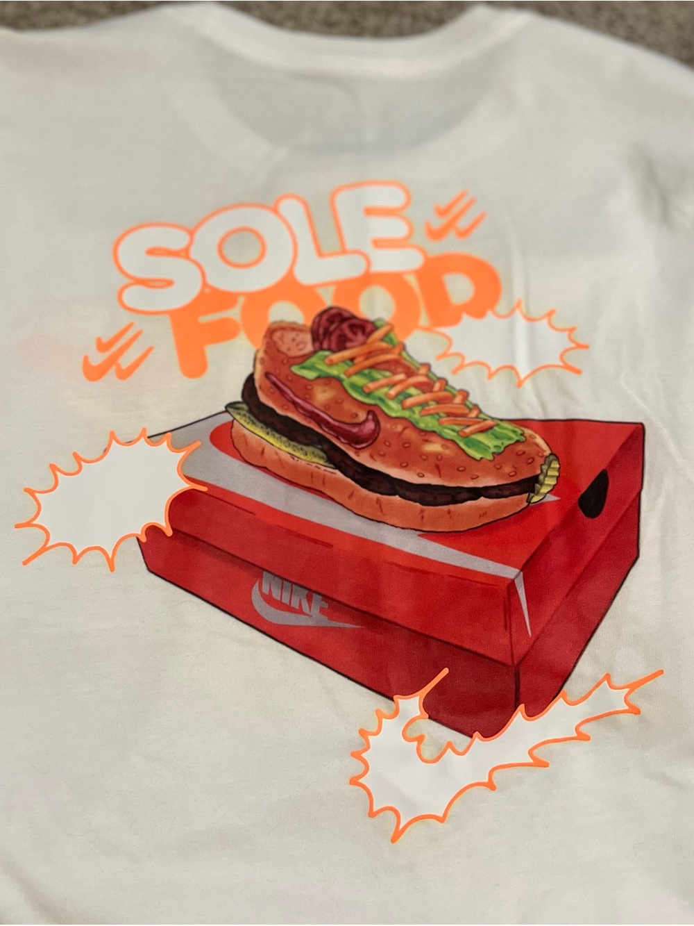 Nike Large White Sole Food TShirt